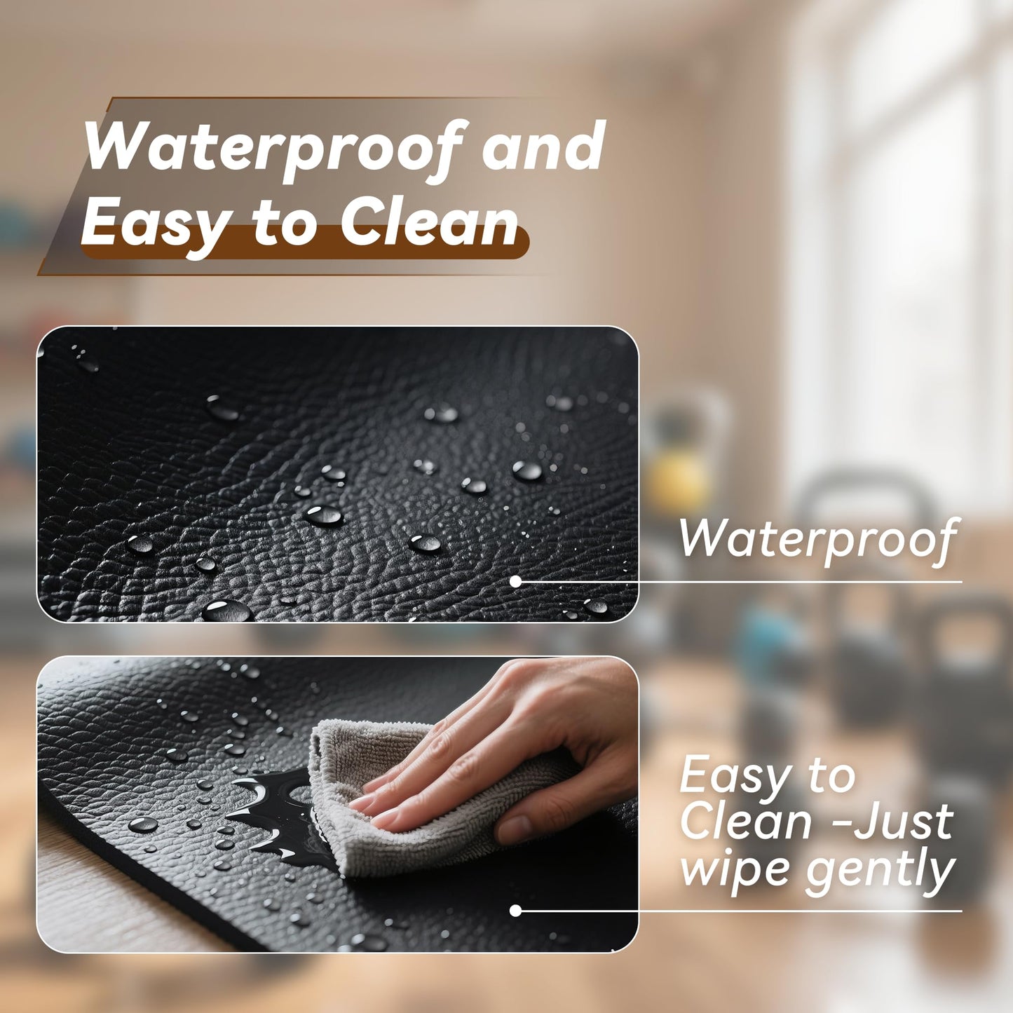 Walking Pad Mat for Carpet Floors, 68x24, 1/4" Thick Foldable Treadmill Mat for Hardwood Floors, Non-Slip, Noise&Shock Absorption, Waterproof Under Treadmill Bike on Carpet, Exercise Equipment Mat