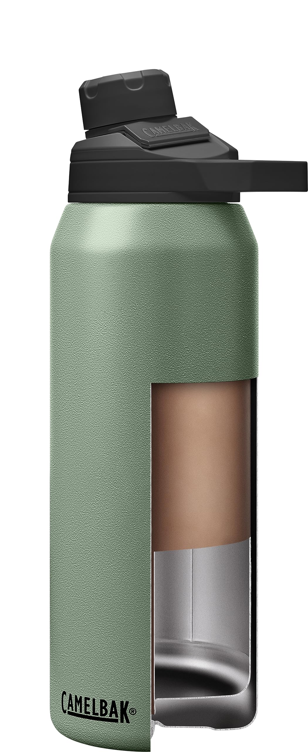 CamelBak Chute Mag 32oz Vacuum Insulated Stainless Steel Water Bottle, Moss