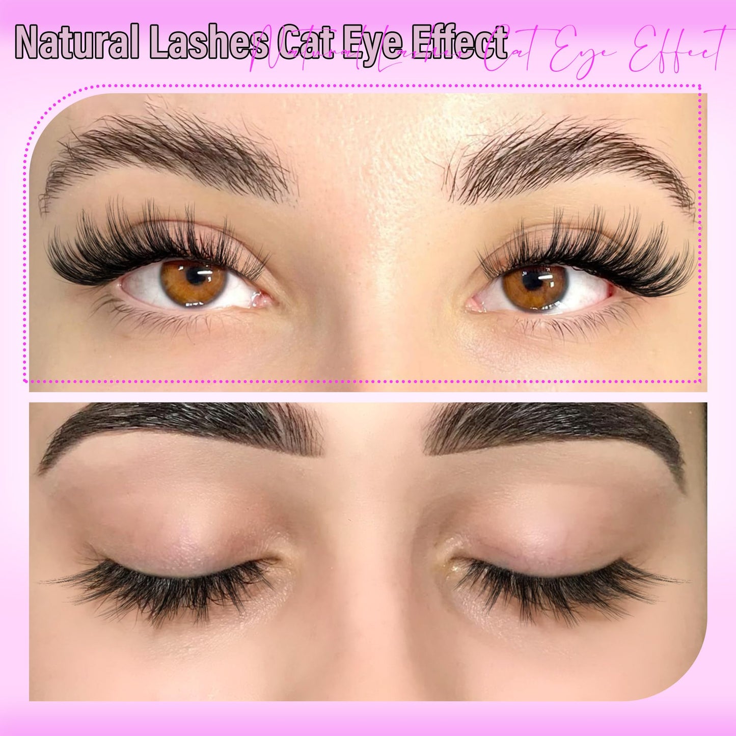 Zegaine Natural Self Adhesive Lashes Cat Eye Lashes Pre Glued Eyelashes Reusable Self Adhesive Eyelashes Wispy Glueless lashes Faux Mink Lashes Waterproof No Glued Needed Fluffy Strip Lashes 5 Pairs