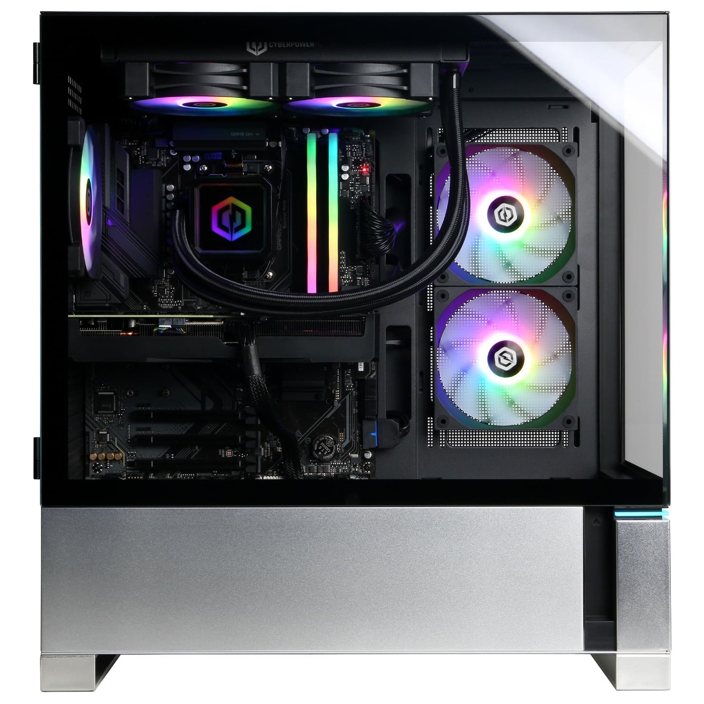 CyberPowerPC Gamer Supreme Gaming PC, AMD Ryzen 7 8700F 4.1GHz, GeForce RTX 5070 12GB, 32GB DDR5, 2TB PCIe 4.0 SSD, WiFi Ready & Windows 11 Home (SLCAI9400A3)