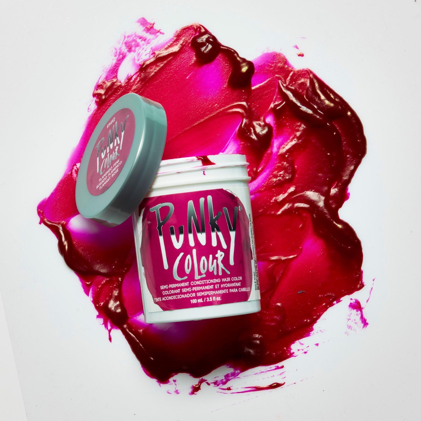 Punky Flamingo Pink Semi Permanent Hair Color, Conditioning Vegan Hair Dye, Non-Damaging Formula, PPD & Paraben-Free, Long-Lasting Vibrant Pink Hair Color, Up to 40 Washes, Hair Care, 3.5 oz