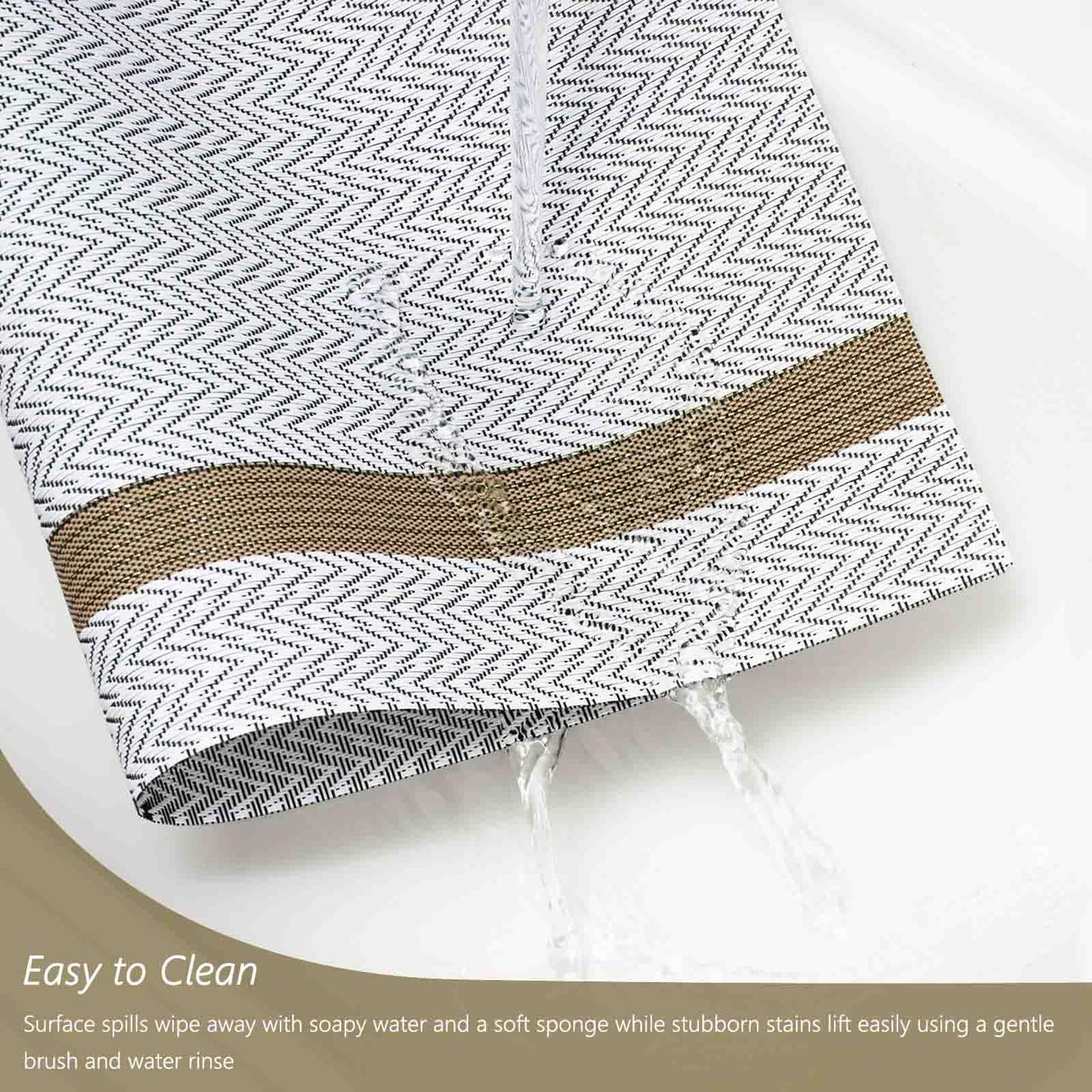 AHHFSMEI Placemats for Dining Table Set of 8 Woven Vinyl Plastic Place Mats Non-Slip Heat Insulation Stain Resistant Table Mats Washable Easy Clean Placemats (White Wave Stripe 8)