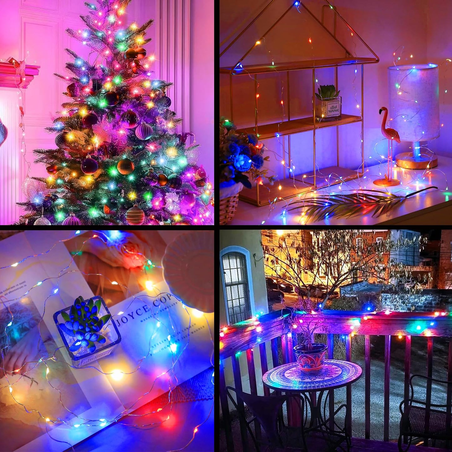 AIKEI Led Fairy Light Battery Operated, 50LED 16FT String Lights Copper Wire Starry Fairy Lights (Multi-Colored, 2Pack)