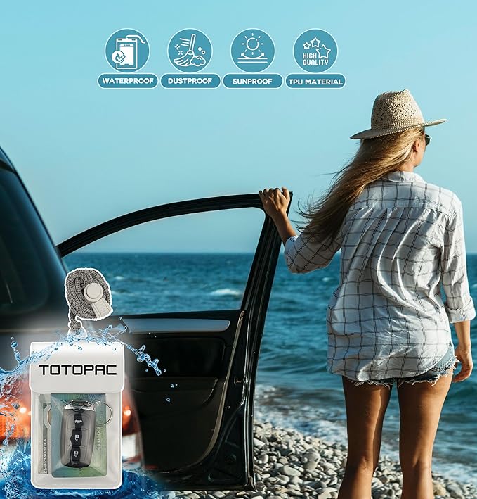 Waterproof Car Key FOB Pouch Submersible Dry Bag Holder for ID Credit Cards Cash Keys Case Swim Surf Floating Wallet