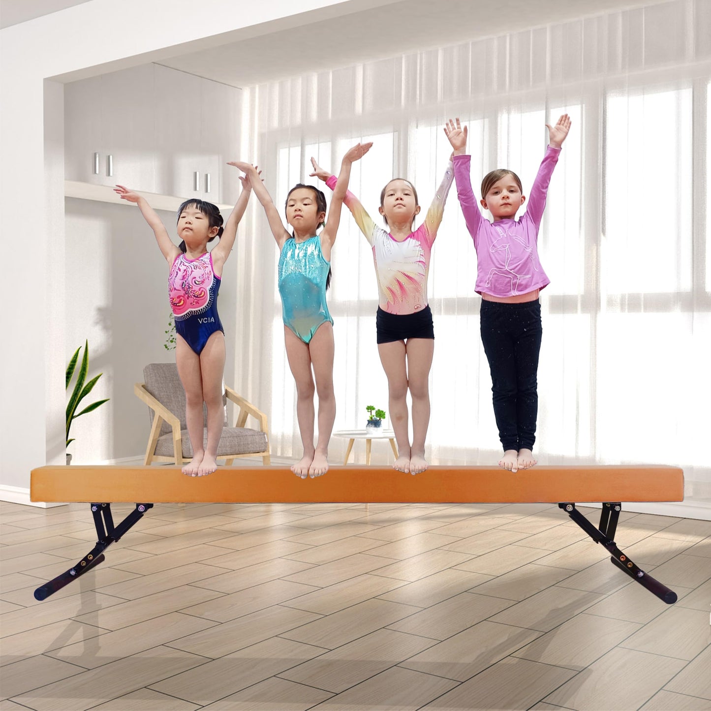 Seliyoo Adjustable Balance Beam,8FT gymnasitcs Beam, Balance Beam for Kids Ages 3-20,high and Lower Floor Beam,Gym Equipment for All Skills Practice at Home