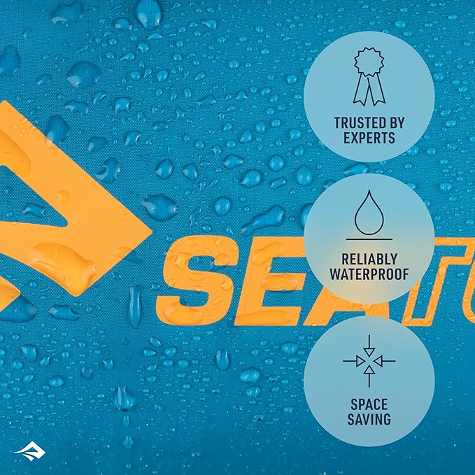 Sea to Summit eVac Dry Bag, Roll-Top Compression Sack, 35 Liter, Turkish Tile Blue