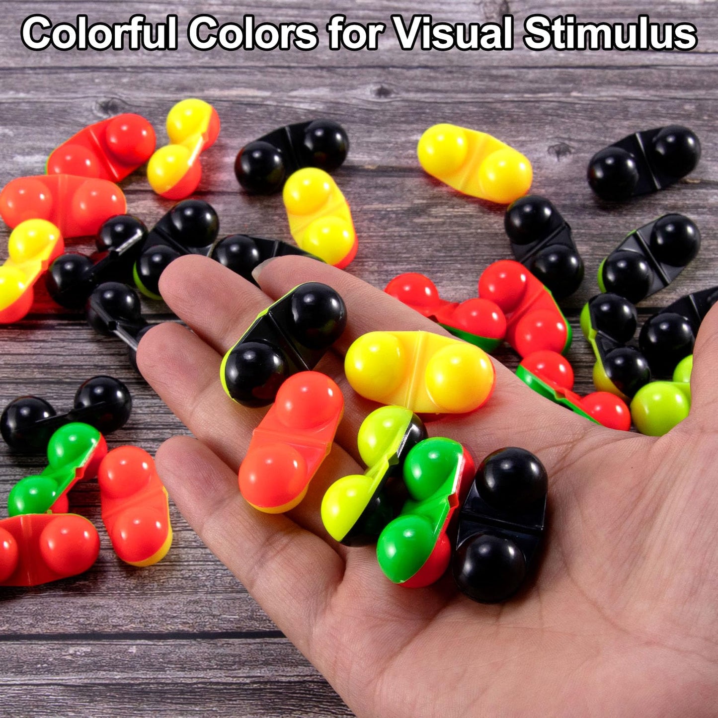 Alwonder 20-Pack Fishing Double Rattle Beads, Catfish Rig Fishing Attractants Portable Plastic Fishing Beads Fishing Bells Accessory for Catfish Striper Bass Pompano Green and Red