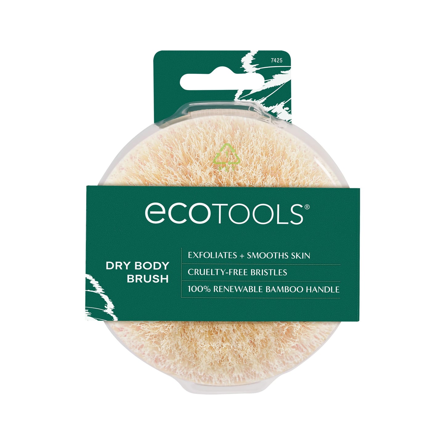 EcoTools Dry Brush, Gentle Exfoliating Scrubber for Skincare and Beauty, Pore Cleansing, Pink
