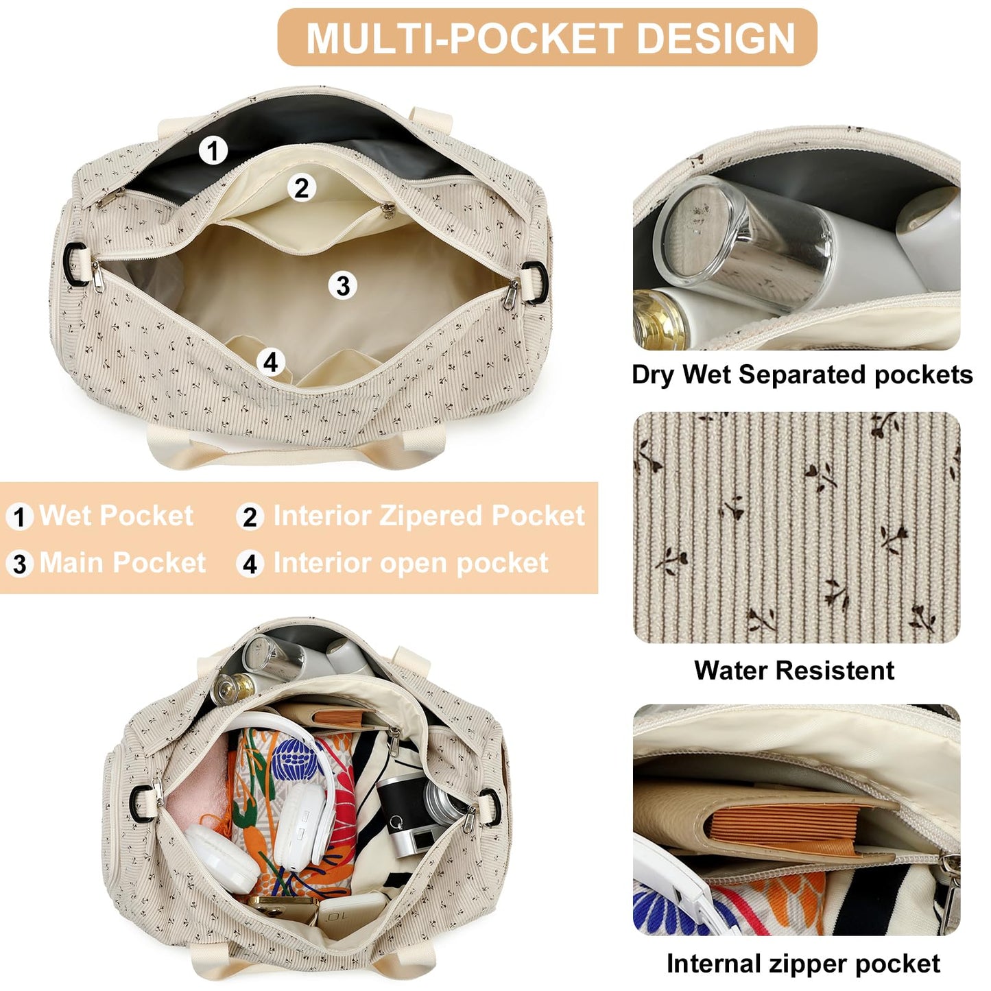 BLUBOON Duffle Bag Girls Kids Cute Gym Bag with Shoes Compartment & Wet Separation Waterproof Sports Overnight Travel Bag