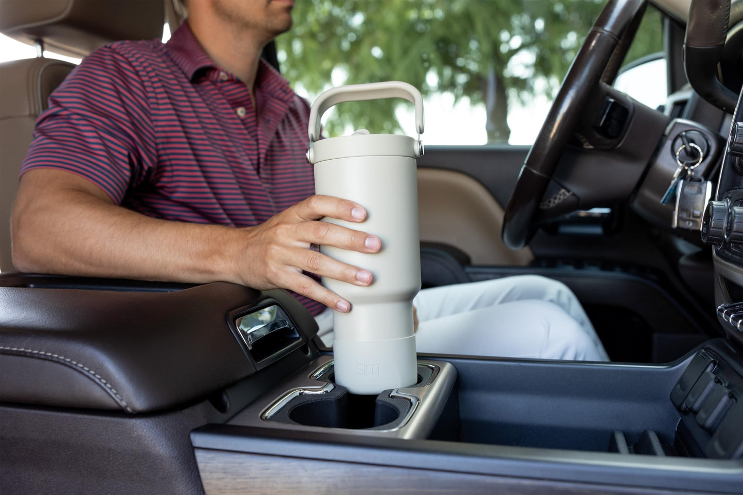 Simple Modern Trek Pivot | 30oz Flip Straw Tumbler with Handle | Water Bottle & Boot | Interchangeable Straw & Chug Lids | Insulated Stainless Steel Jug | Gym Sports Outdoors | Lavender Mist