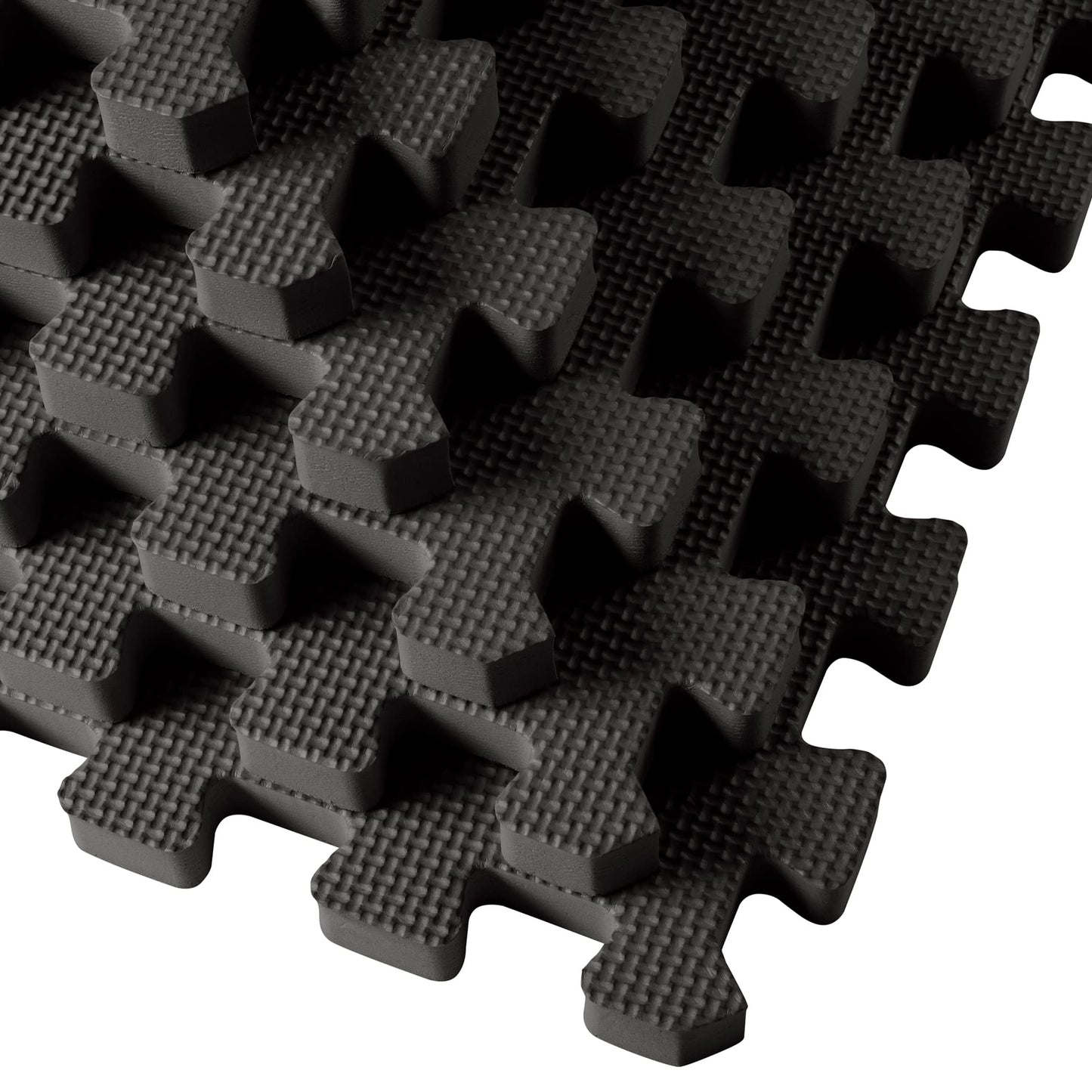 We Sell Mats 1" Thick Multipurpose Exercise Floor Mat with EVA Foam, Interlocking Tiles, Anti-Fatigue for Home, or Gym, 24 in x 24 in