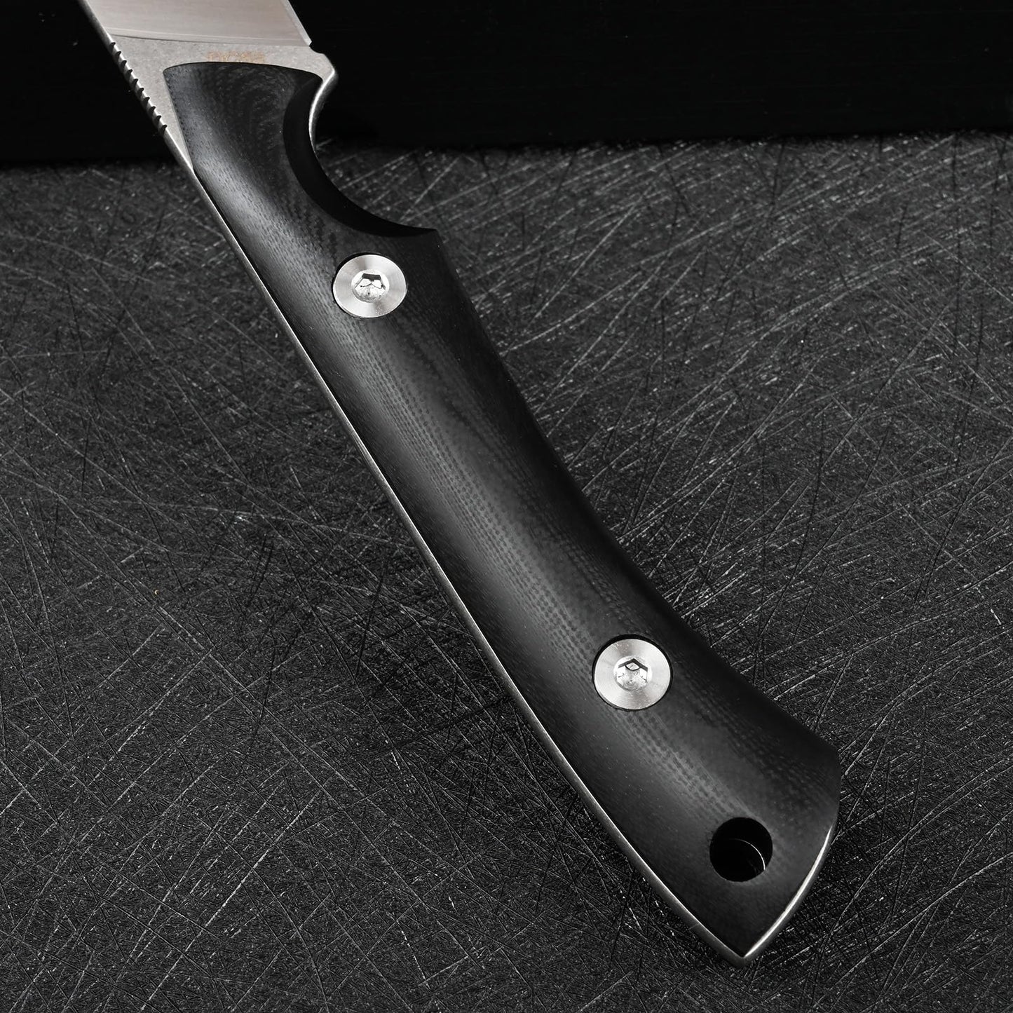 SDOKEDC Knives DC53 Steel Tactical Fixed Blade Knife with kydex sheath for Men EDC Outdoor Camping Survival Hunting (White+G10 Black)