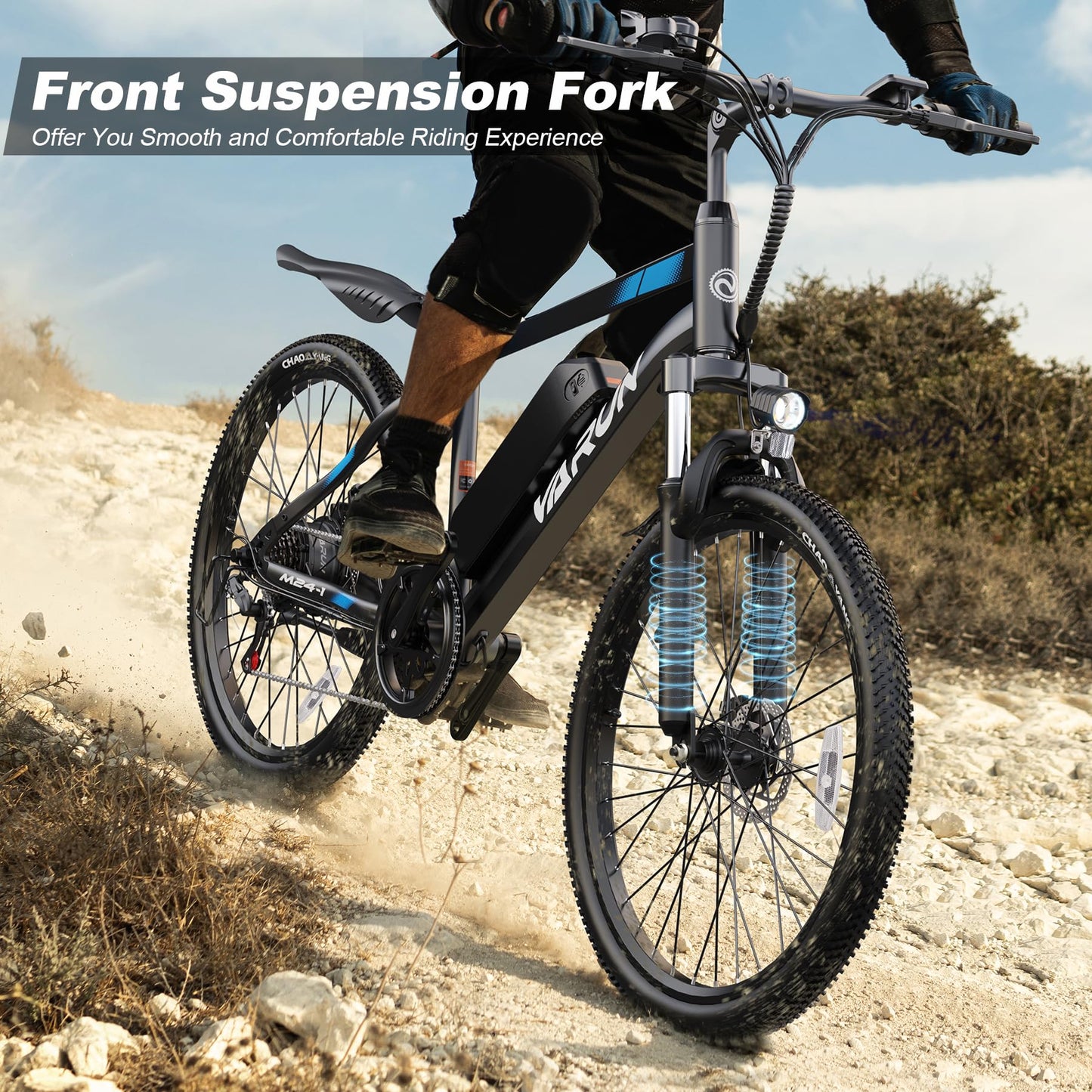 VARUN Electric Bike - Ebikes for Adults 350W (Peak 500W) 20MPH Commuter Ebike with 36V Removable Battery, 24'' Electric Mountain Bike with Front Fork Suspension and Dual Disc Brakes