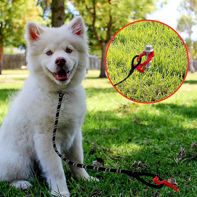 Ground Anchors Aluminum Tent Stakes Heavy Duty Tent Anchors for Swing Set Anchors Screw in kit for Securing Animals,Tents, Canopies, Sheds,Amusement Facilities,Swing Sets Outdoor-12 Packs