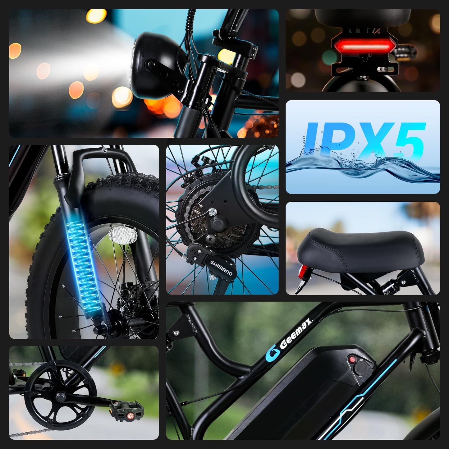 Fat Tire Electric Bike for Adults,1500W 32 Mph Top Speed Motorcycle Design Ebike, 48v 15.6AH 25-50 miles Long Range E Bike for Men and Women,All Terrain Motorbikes 20x4" Adult Electric Bicycles E-bike
