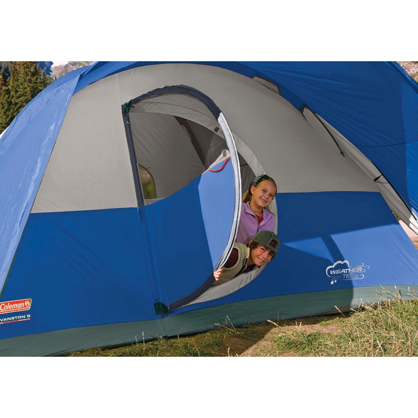 Coleman Montana 8-Person Family Tent with Rainfly, Weatherproof Family Tent Sets Up in 15 Mins, Fits Multiple Airbeds