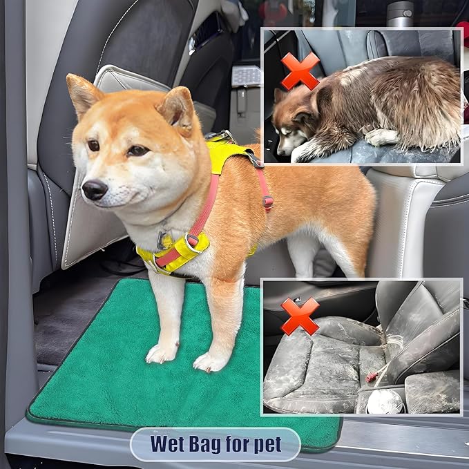 Wet Dry Bags with Embedded Towel Portable Sack Bags with Oxford zipper for Swimsuit Umbrella Wet Cloth