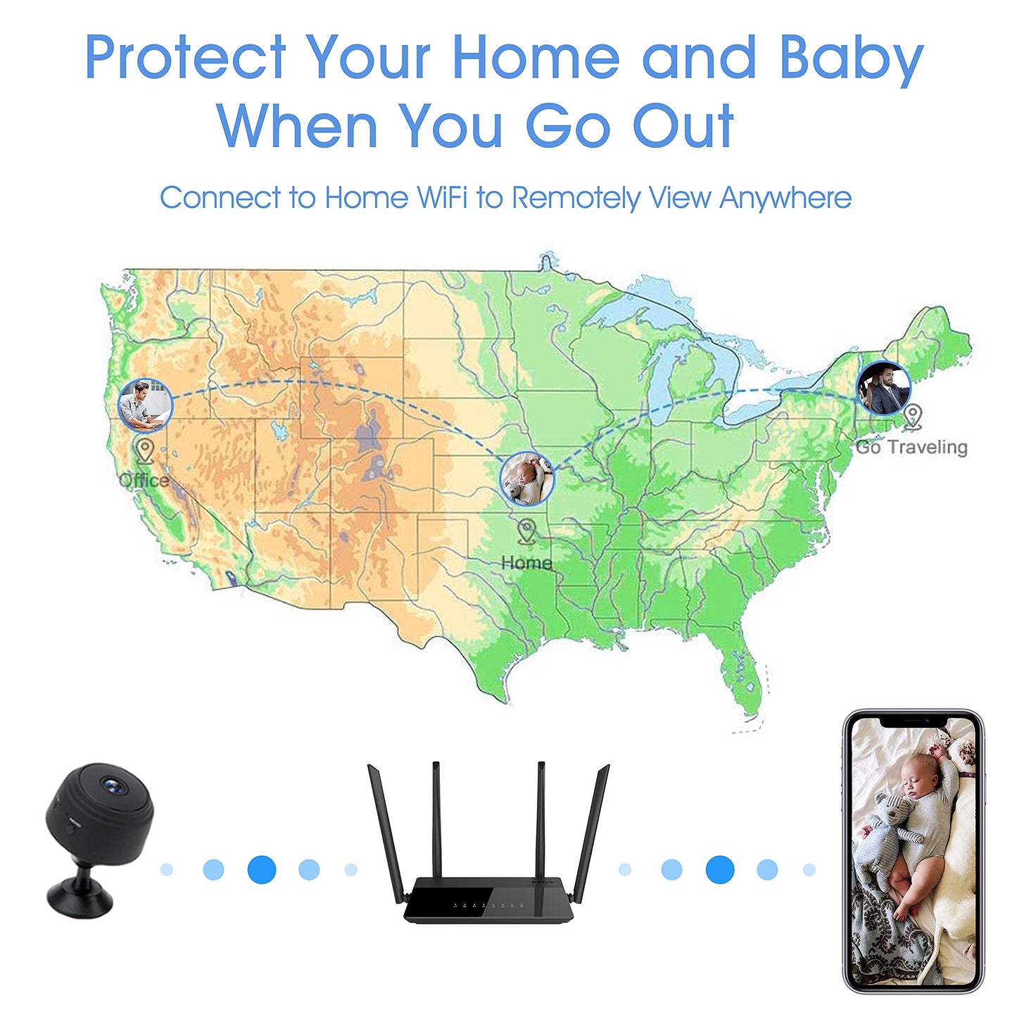 X W EI UNION Secrect Camera Mini Spy Camera WiFi Hidden Camera Video Recorder Small Camera for Spying Room Camera Night Vision Home Security Camera Nanny Cam Pet Camera Baby Camera