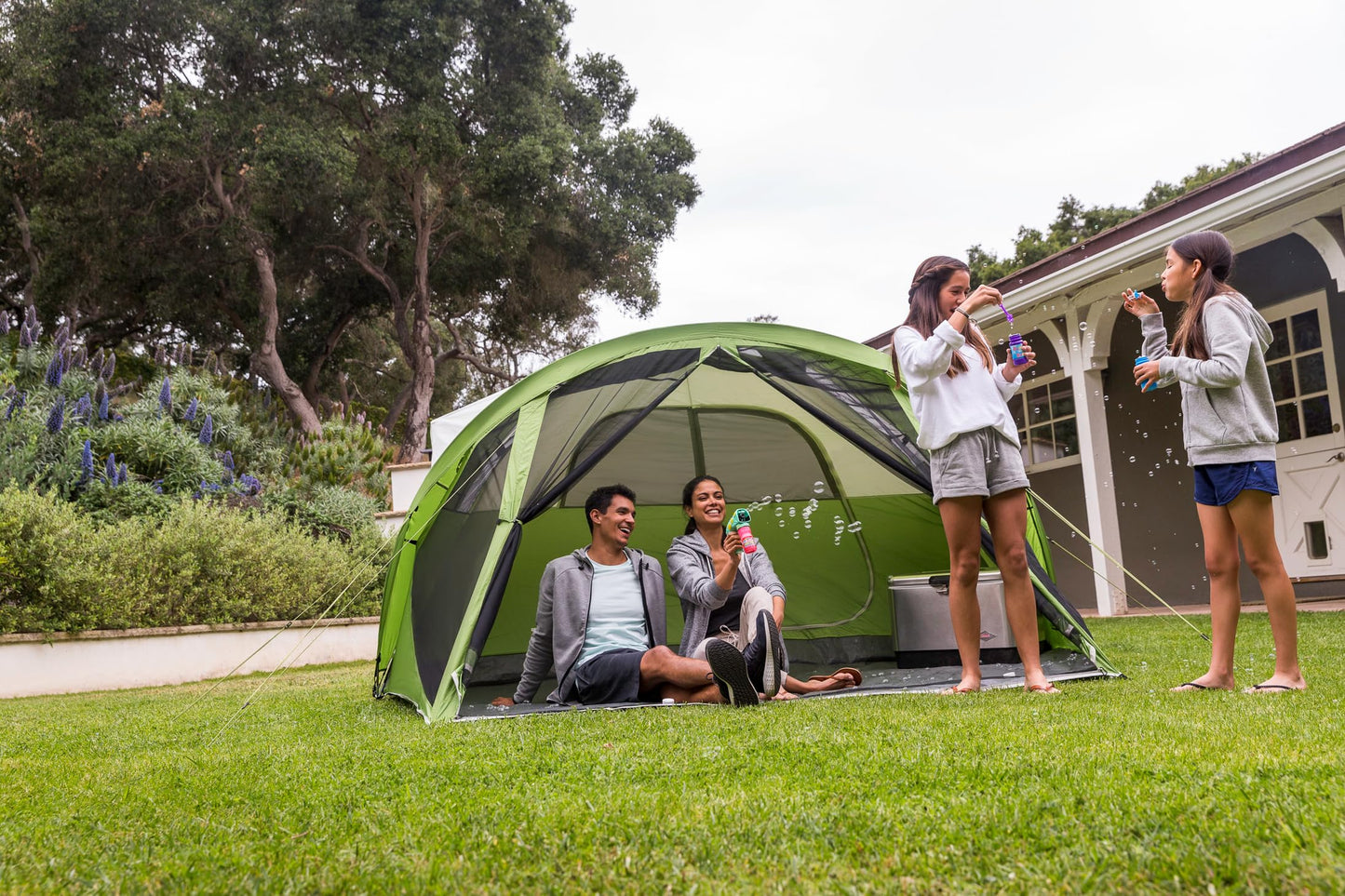 Coleman Evanston 6/8-Person Camping Tent with Screen Porch, Weatherproof Tent Sets Up in 15 Mins, Included Rainfly & Carry Bag, Made of PFAS-Free Materials