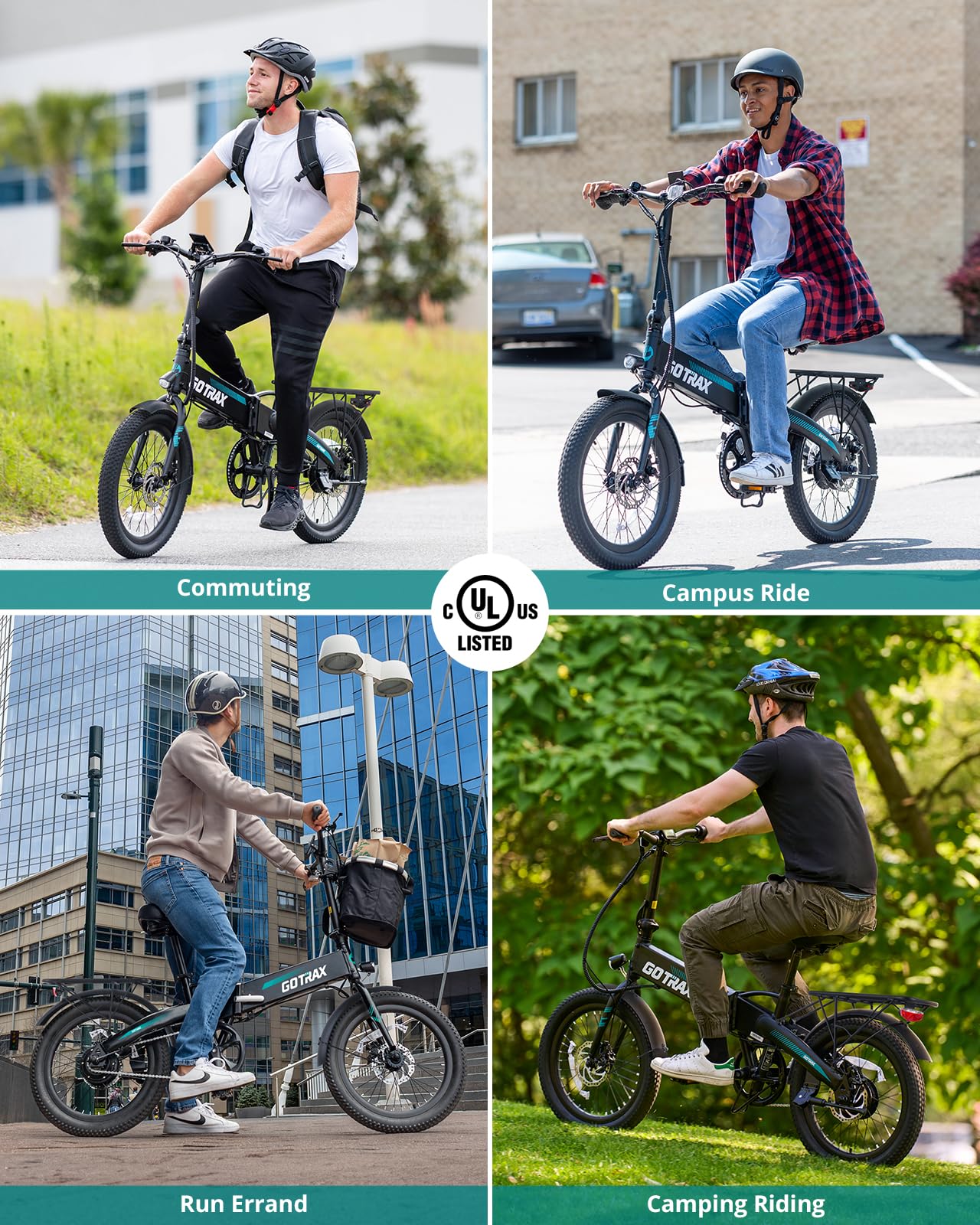 Gotrax R1 20" Folding Electric Bike with 40 Miles Range by 48V Battery, 20Mph Power by 350W, Weighs Only 45lbs, LCD Display & 5 Pedal-Assist Levels, Suitable for Leisure Riding&Commuting Black