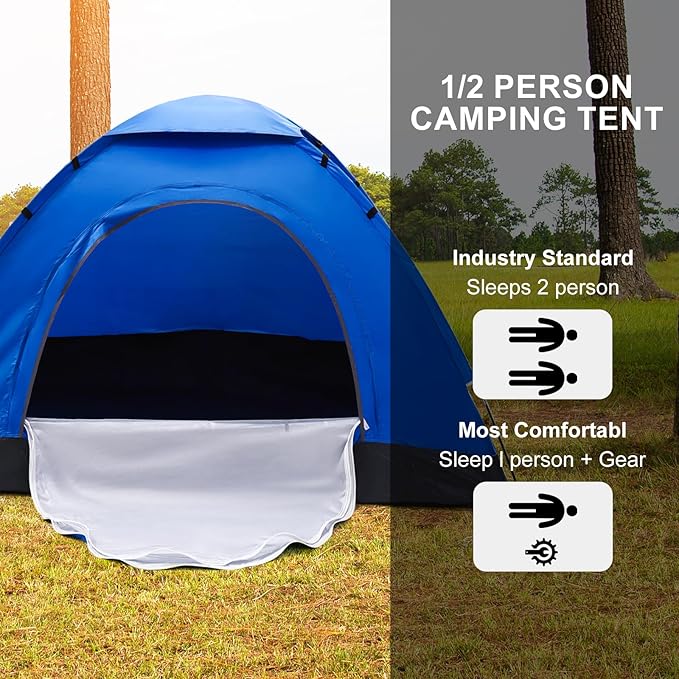 Backpacking Camping Tent Lightweight Portable Waterproof with Carrying Bag for Outdoor Summer Beach