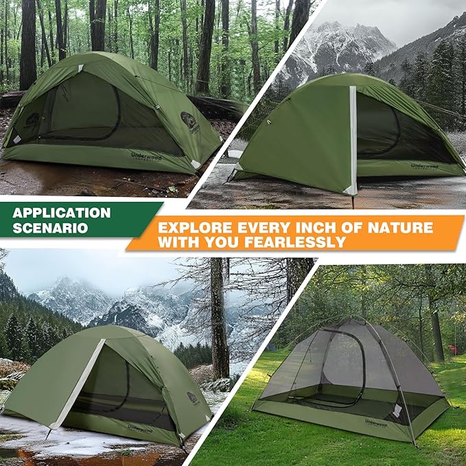 1/2 Person Backpacking Tent for Camping - Ultralight & Waterproof Outdoor Camping Tent, Easy Set Up Compact Tent for 3 Season, Lightweight Tents for Hiking by Underwood Aggregator