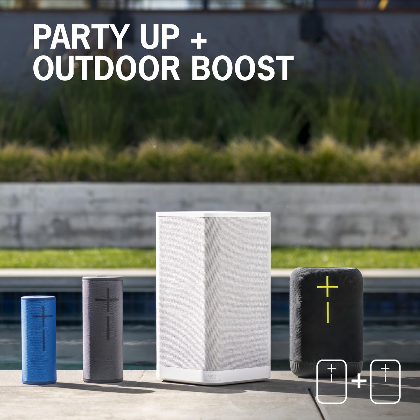 Ultimate Ears EPICBOOM, Portable Waterproof Bluetooth Speaker, Big Bass, 360-Degree Sound, Wireless Speakers, IP67, 17Hr Battery, USB C - Charcoal Black