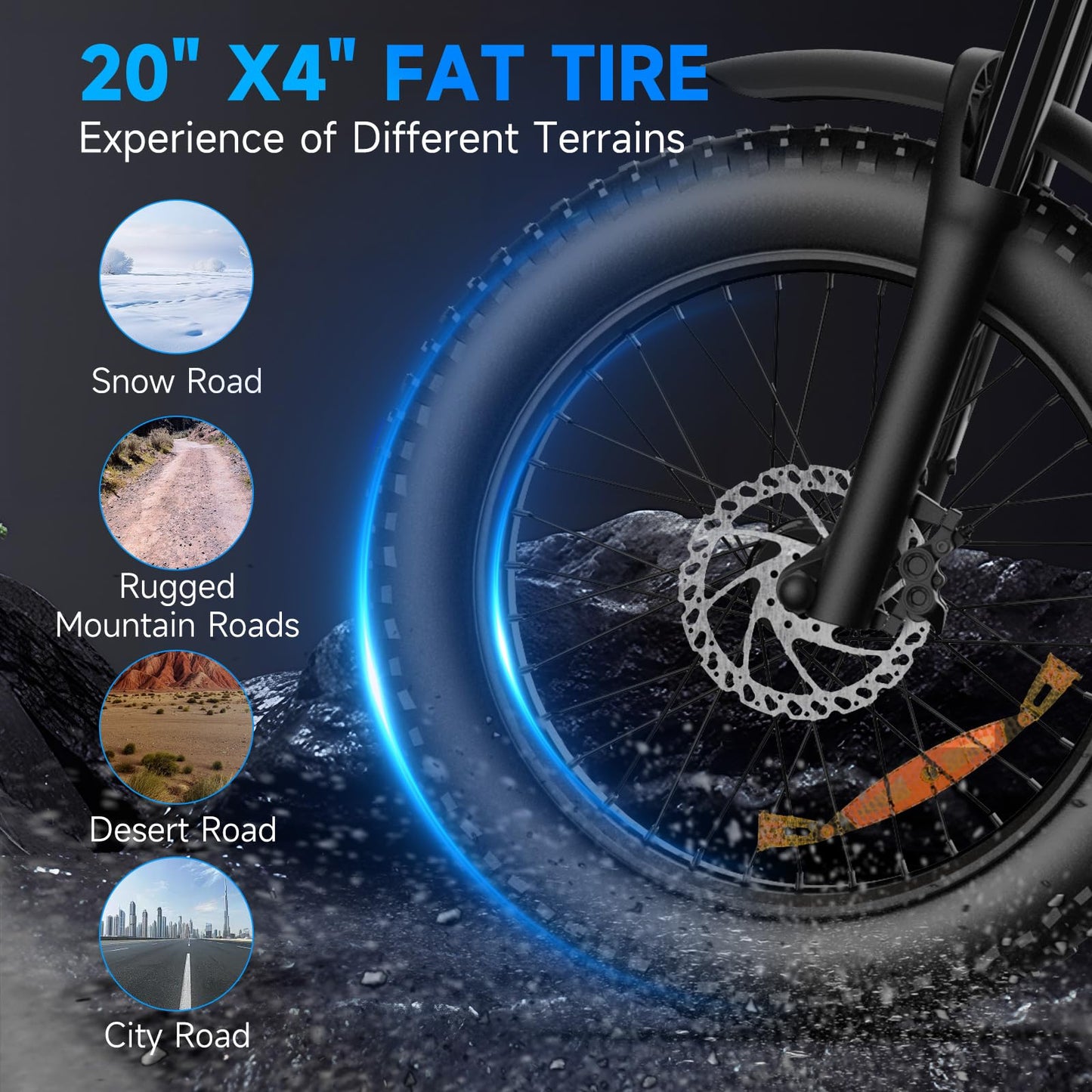 Retro Electric Bike for Adults,1000W-1600W(Peak Power) Electric Dirt Bike,35MPH 60Miles E Bikes, 20" Fat Tire Adult Electric Bicycle with 48V 18.9AH Battery, 7 Speed E Bike