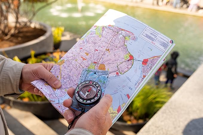 TurnOnSport Orienteering Compass - Advanced Scout Compass for Hiking, Camping, and Backpacking - Best Survival Gifts for Kids