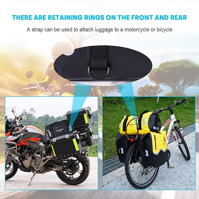 WILD HEART Waterproof Bag Duffel Bag 20L 30L 40L with Welded Seams Shoulder Straps, Mesh Pocket for Kayaking, Camping, Boating,Bicycle,Motorcycle