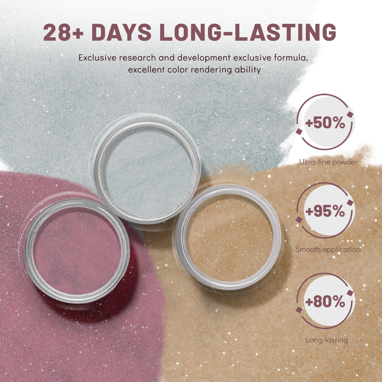 Aokitec Sparkling Series Dip Powder Nail Kit - Glitter Pink Silver Gold Dip Powder Set with 2-in-1 Dip Base & Top Coat Activator Dip Liquid Set for Nail Art Starter DIY Dip Nail French Manicure