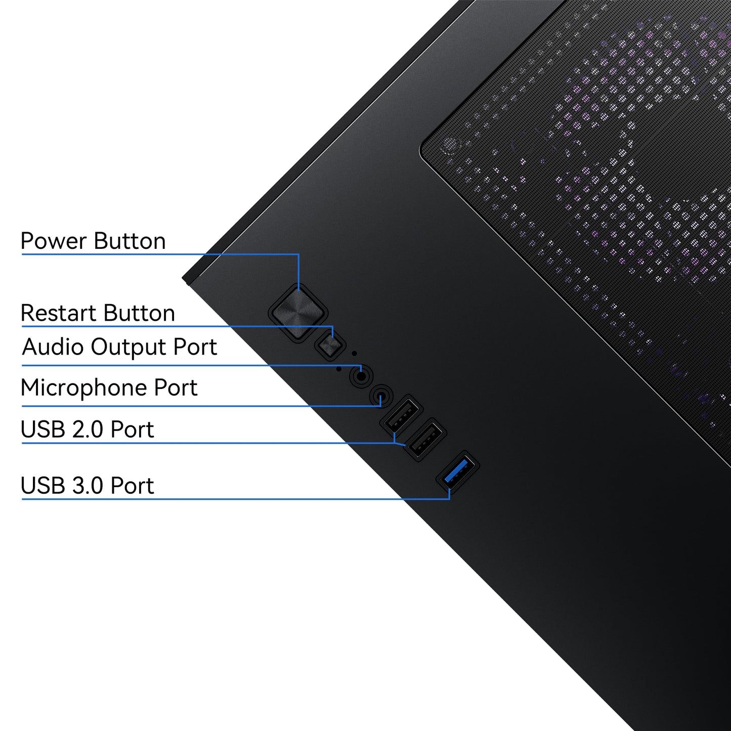 YAWYORE Gaming PC Desktop Computer, Ryzen 7 5700X,RTX 4060,32GB DDR4 RAM and 1TB M.2 NVMe SSD, 240 Liquid Cooler, ARGB Fans,Game Design Office (R7 5700X / RTX 4060 / 32GB DDR4 / 1TB SSD)