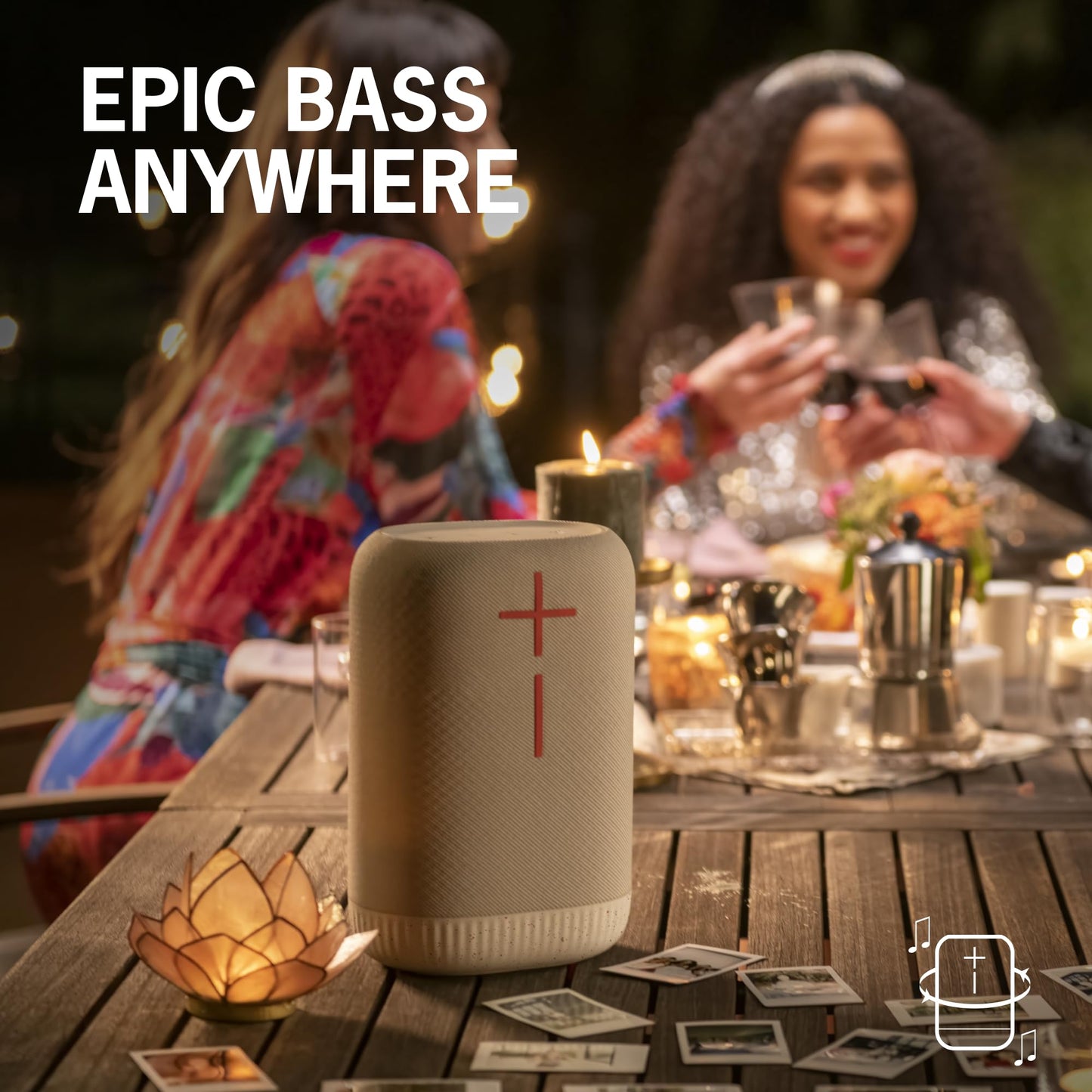Ultimate Ears EPICBOOM, Portable Waterproof Bluetooth Speaker, Big Bass, 360-Degree Sound, Wireless Speakers, IP67, 17Hr Battery, USB C - Charcoal Black