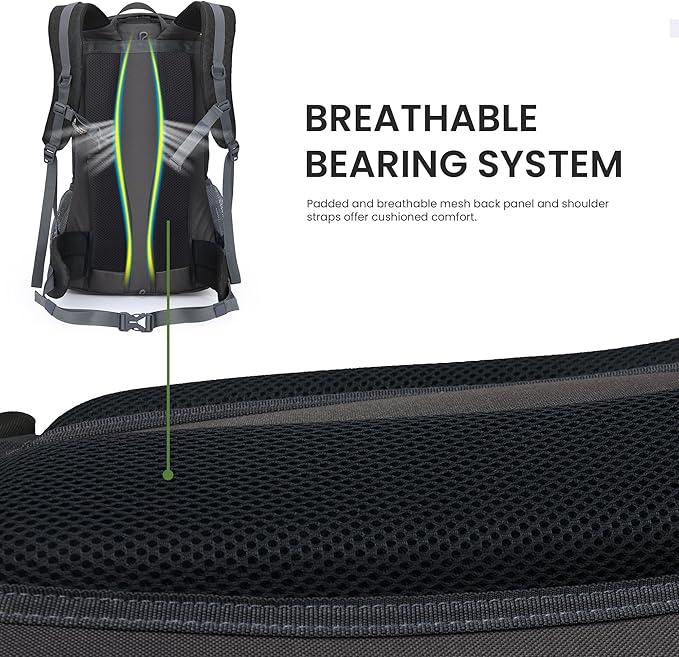 MOUNTAINTOP 40L Hiking Backpack Lightweight Travel Backpack for Men&Women Outdoor Camping Backpacking