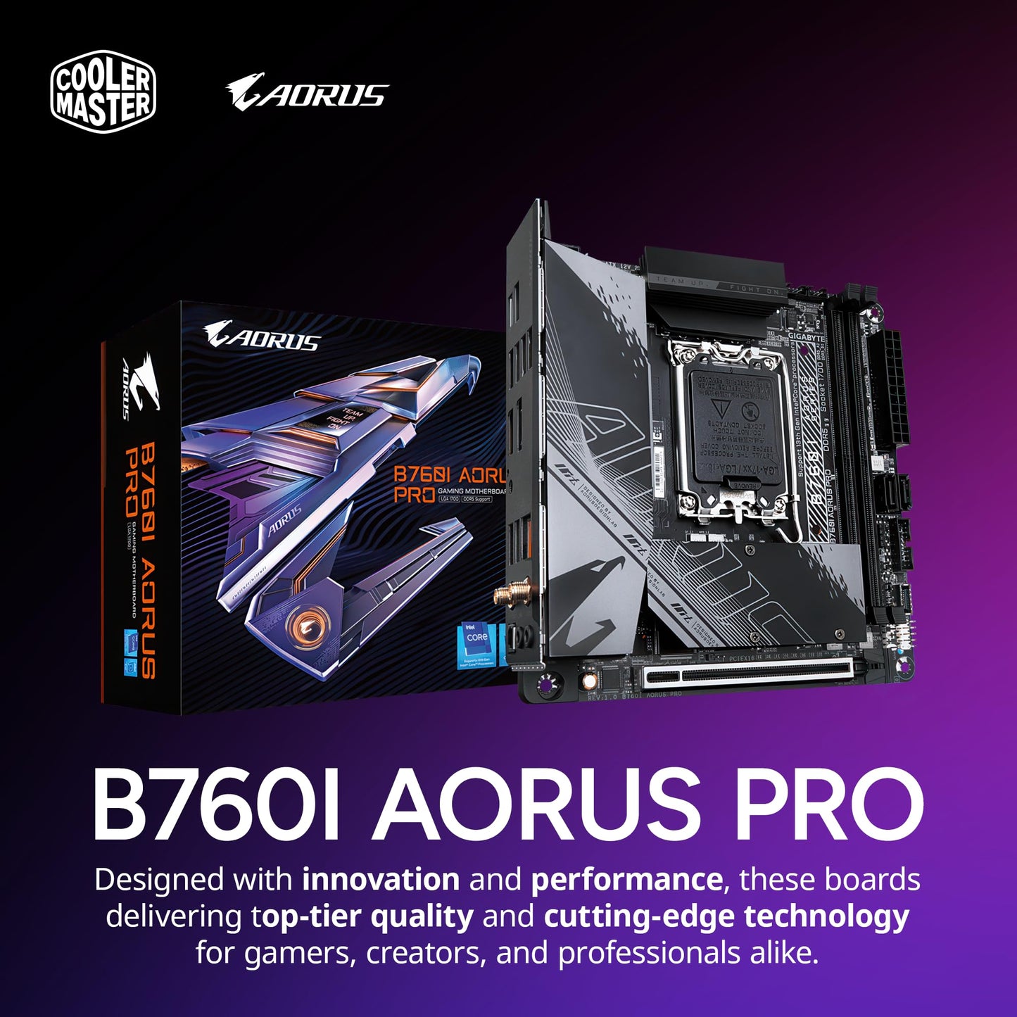 Cooler Master NR2 Pro Mini ITX – Intel i7-14700F 2.1GHz (5.4GHz Turbo) | Gigabyte RX 7800 XT 16GB & B760I AORUS PRO | 32GB DDR5 6000MHz | 1TB Gen4 M.2 | WiFi | Windows 11 | 280mm AIO Gaming PC