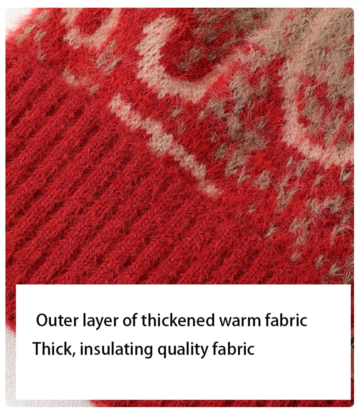 Wander Agio Winter Hat Scarf Glove Set for Women Beanie Hats Scarves and Gloves Womens Polar Fleece 3-Sets Christmas Red 1