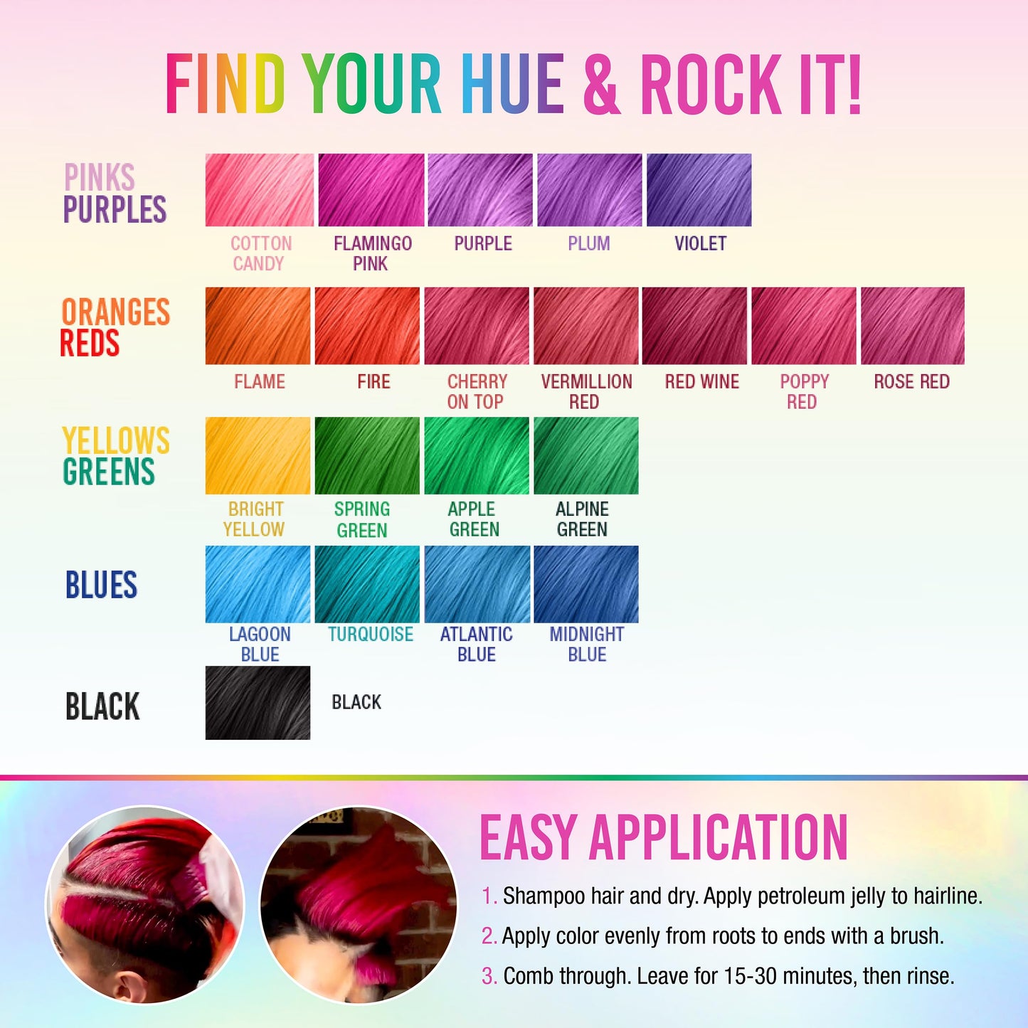 Punky Flamingo Pink Semi Permanent Hair Color, Conditioning Vegan Hair Dye, Non-Damaging Formula, PPD & Paraben-Free, Long-Lasting Vibrant Pink Hair Color, Up to 40 Washes, Hair Care, 3.5 oz