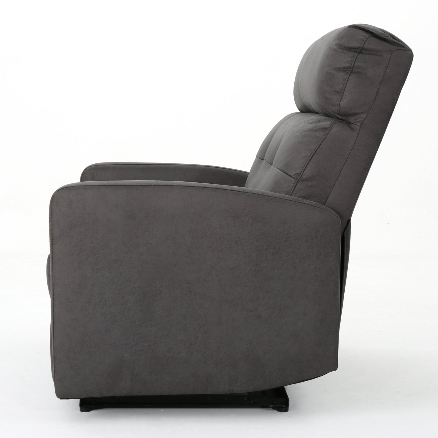 GDFStudio Christopher Knight Home Halima Microfiber 2-Seater Recliner, Slate