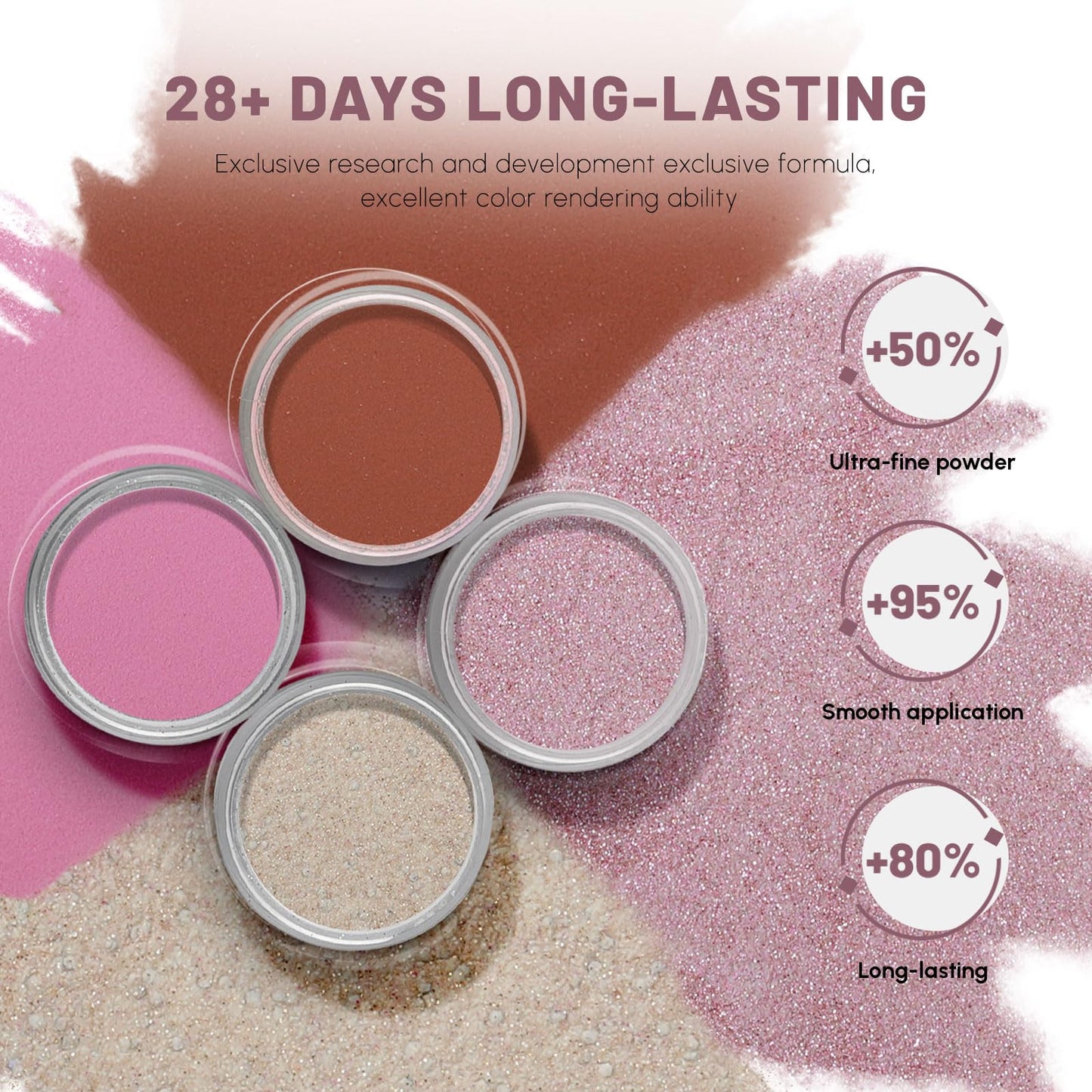 Aokitec 36 Pcs Dip Powder Nail Kit Starter, 20+1 Clear Nude Pink Brown Glitter Colors Dipping Powder Set with Dip Base Activator Top Coat Brush Saver Dip Liquid Set Clear Build Powder for Salon Gift