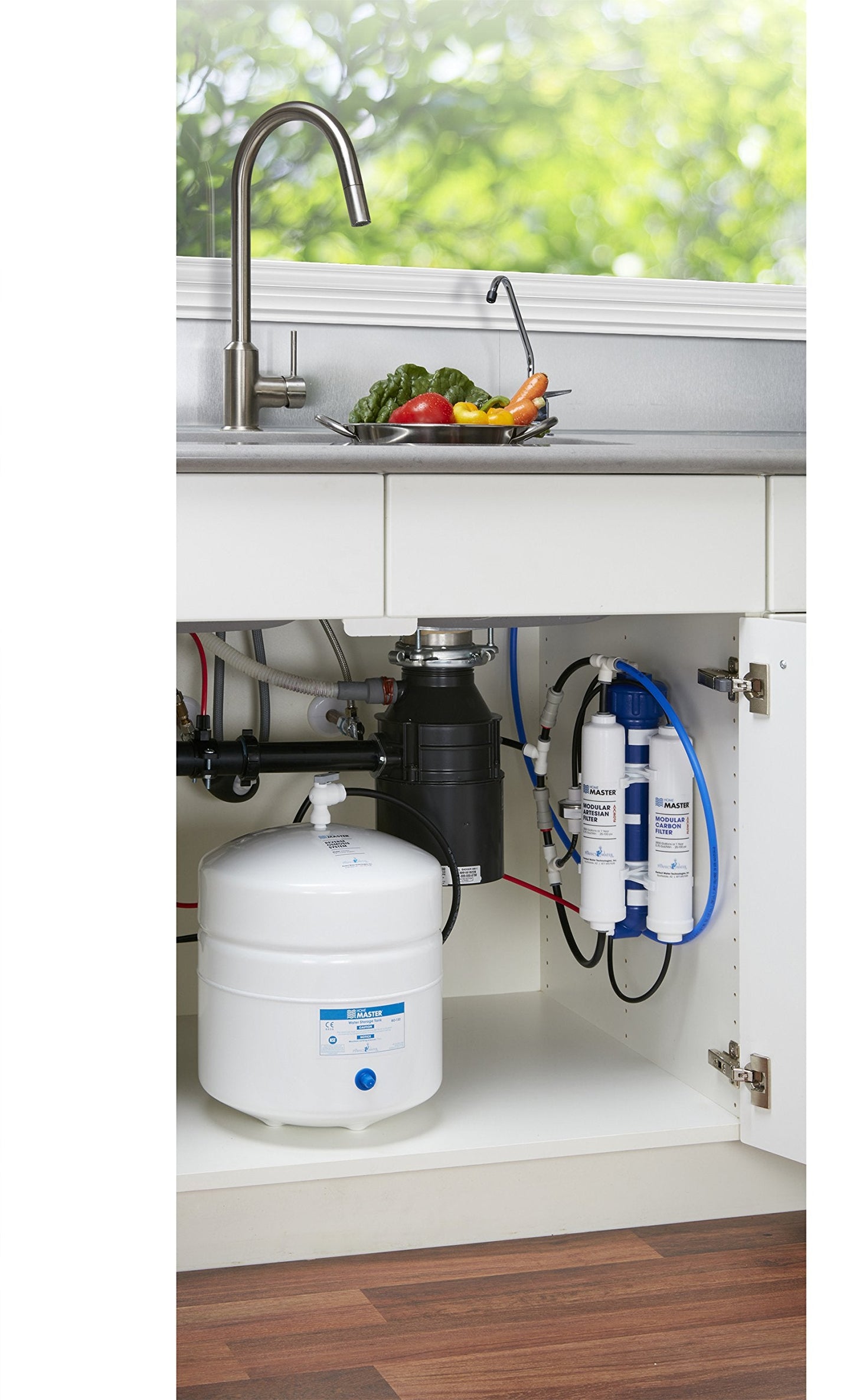 Home Master TMAFC Artesian Full Contact Reverse Osmosis System, 7-stages, Patented 2-Pass Alkaline Remineralization, Fast 4.5s Fill Rate, 8.5” catalytic carbon, 5-year limited parts