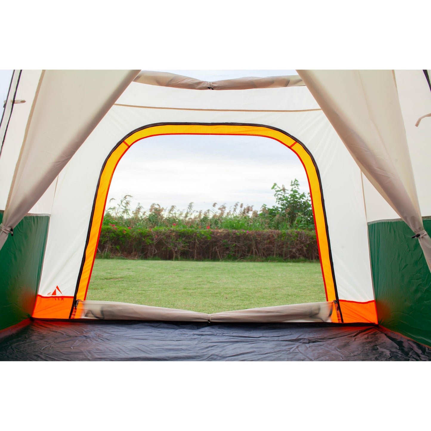 KTT Instant Tent 6-8 Person A,Large Family Cabin Tents,Automatic Tent Build Quickly in 60S,2 Rooms,2 Top Windows,3 Doors and 3 Windows with Mesh,Waterproof,Big Tents for Outdoor,Picnic,Camping(Green)