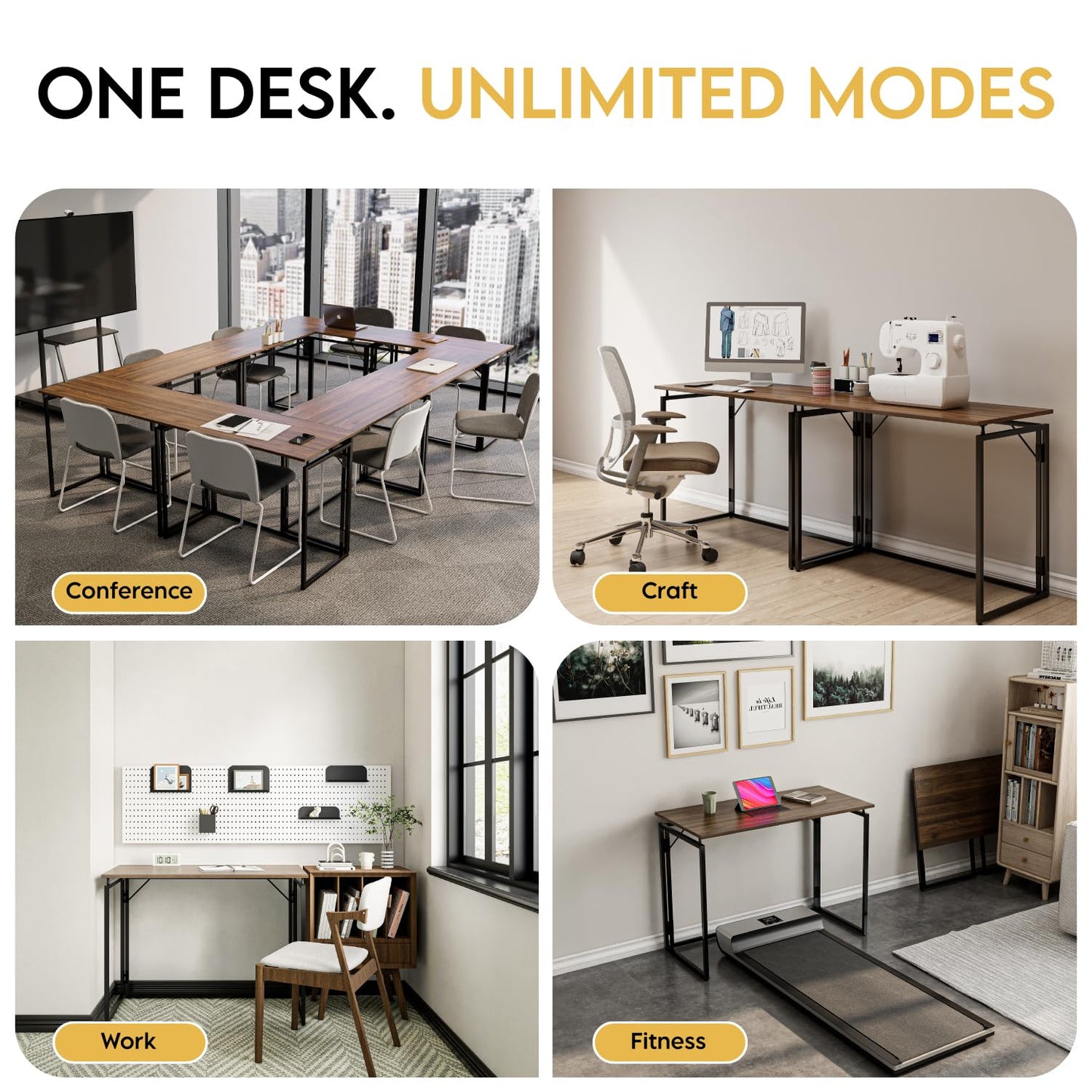 alawooder Folding Desk 30 Inch - No Assembly Small Foldable Desk for Small Space, Minimalist Space Saving Collapsible Compact Desk Portable Table for Craft, Writing, Study and Work