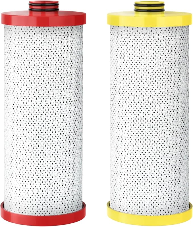 AQUA CREST Replacement for Aquasanaยฎ AQ-5200R Under Sink Water Filter, 500 Gallons Filter Life, Pure, Tasty Water, Compatible with AQ-5200.56 and AQ-5200.62, 2 Count