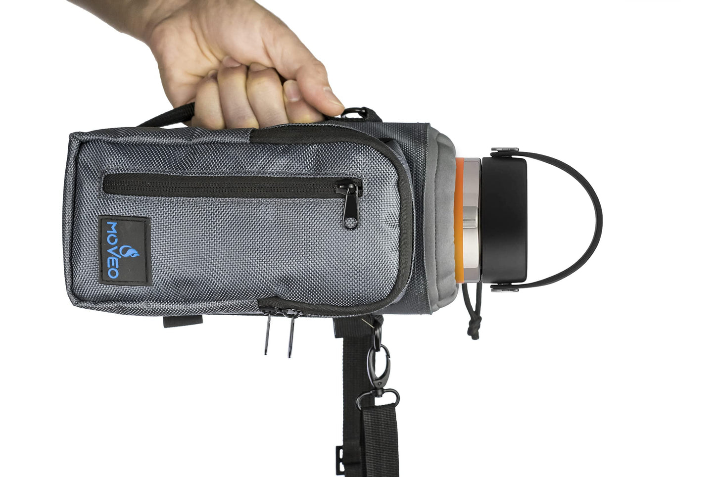 Water Bottle Holder/Carrier, Insulated w/Adjustable Shoulder Strap & Front Pockets - Comfortable Crossbody Water Bottle Holder - Water Bottle Sling Fits 25oz to 40oz Bottles