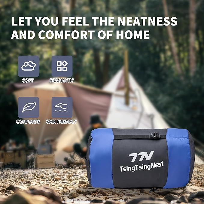 Backpacking Sleeping Bag 3 Season 20F Fill 21 Ounces of Duck Down 650Fill Power Duck Down Sleeping Bag Ultralight Camping Gear Equipment Traveling Campers and Outdoors