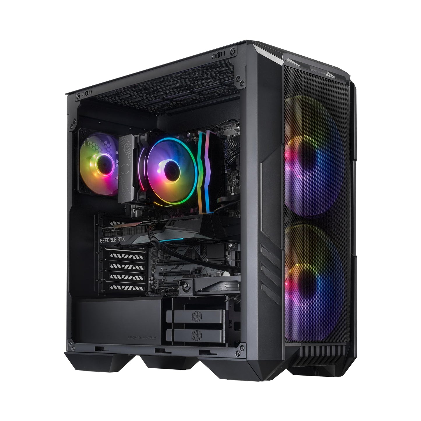 Cooler Master HAF 5 Pro AMD RYZEN 7 7800X3D 4.2 GHz | Gigabyte RTX 5070 12GB & B650 Motherboard | 32GB (2x16GB) DDR5 6000MHz | 2TB Gen4 M.2 | WiFi | Windows 11 | Hyper 212 Halo Cooler Gaming PC