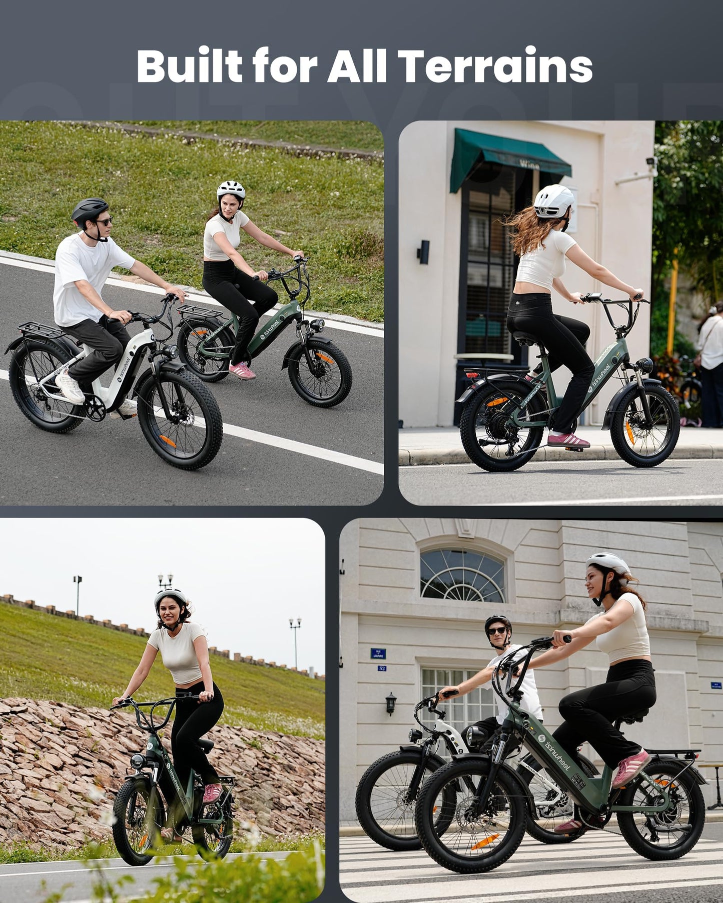 isinwheel U8 Electric Bike for Adults,1000W Peak Motor Ebike,Max 20/28MPH 75-105Miles Range Electric Bicycle,48V 13AH/18AH Battery Commuting 20" Step Thru Fat Tire Ebikes for Adults,7 Speed Gearing