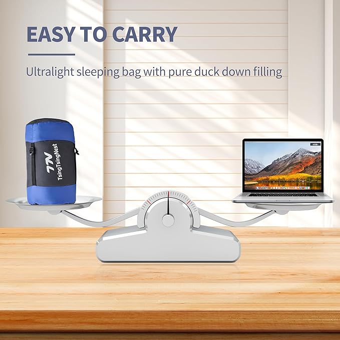 Backpacking Sleeping Bag 3 Season 20F Fill 21 Ounces of Duck Down 650Fill Power Duck Down Sleeping Bag Ultralight Camping Gear Equipment Traveling Campers and Outdoors