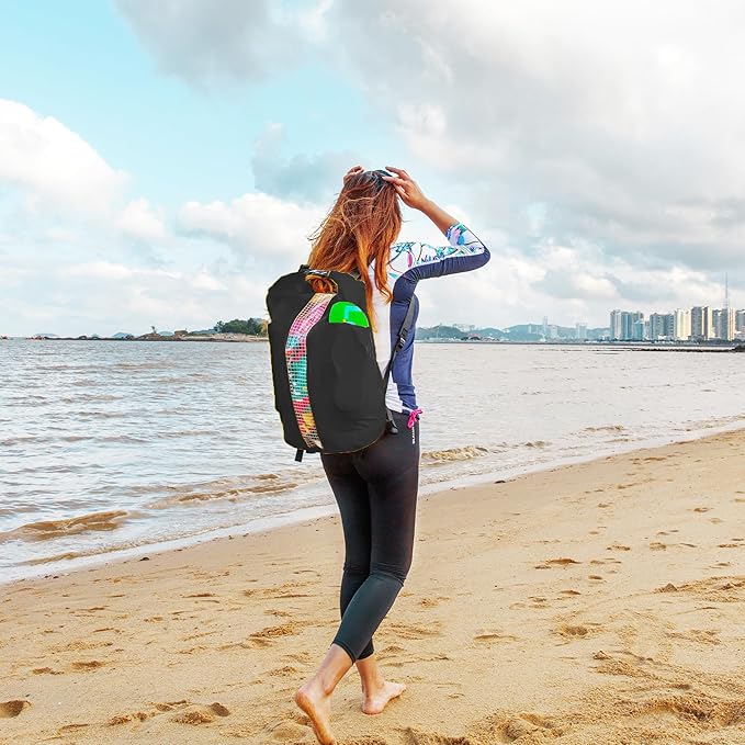 Waterproof Floating Dry Bag for Men Women - 25L Waterproof Backpack with Side Pockets - Roll Top Sack Keeps Gear Dry for Kayaking, Rafting, Boating, Swimming, Camping, Beach, Fishing