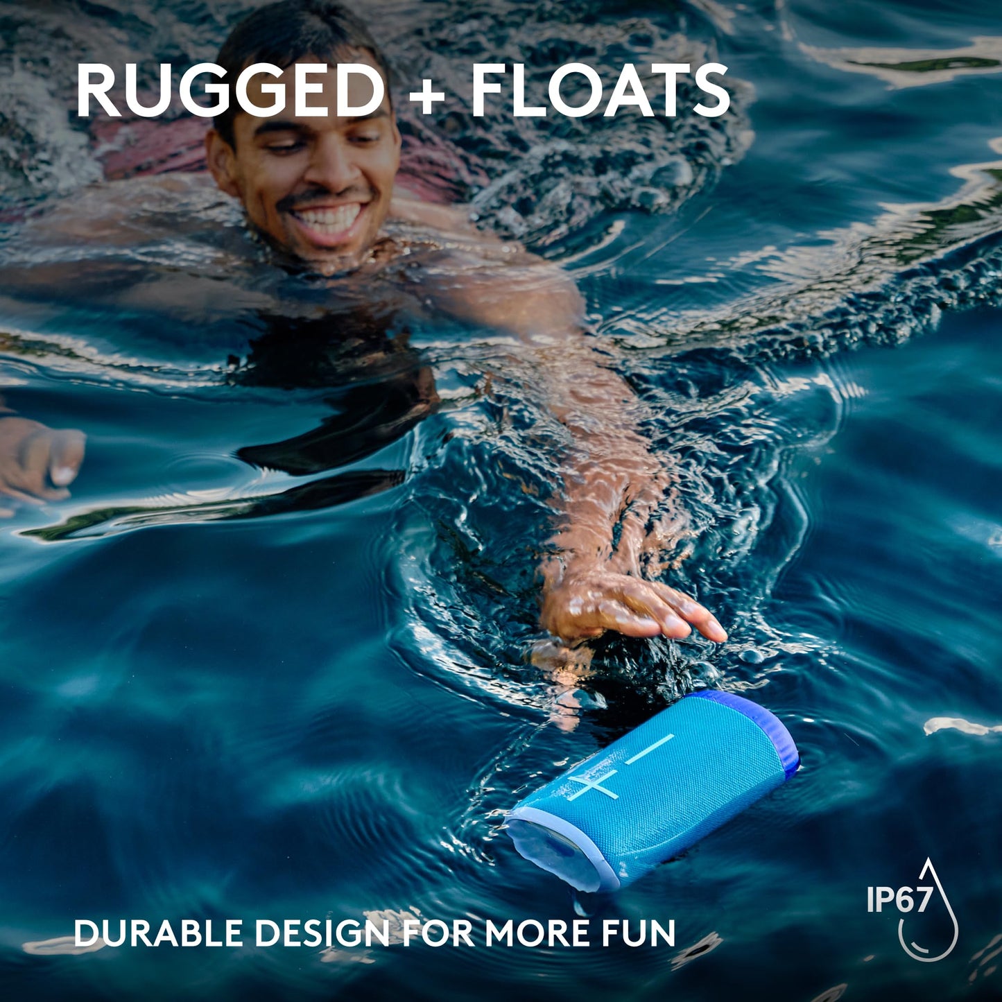 Ultimate Ears EVERBOOM Wireless Bluetooth Portable Speaker, Big Bass and Immersive 360-Degree Sound, Floatable Waterproof Speaker IP67, up to 20-Hour Battery and 180 ft (55 m) Range - Charcoal Black